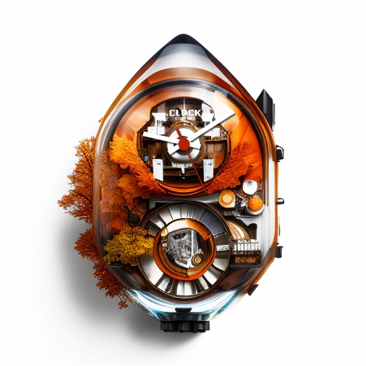 Clock Couture Wand- und Tischuhr Tangerine